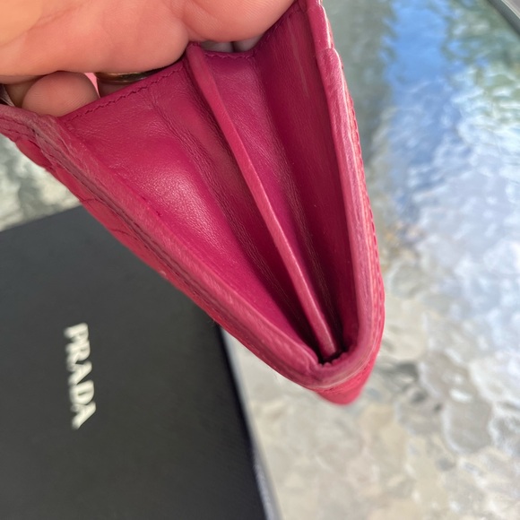 PRADA Tessuto Nylon Quilted Continental Flap Wallet Ibisco - Picture 11 of 16